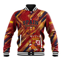 Personalized Spain Football Baseball Jacket Spanish Shield Bull Mascot