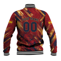 Personalized Spain Football Baseball Jacket Spanish Shield Bull Mascot