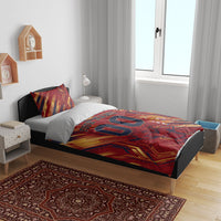 Personalized Spain Football Bedding Set Spanish Shield Bull Mascot