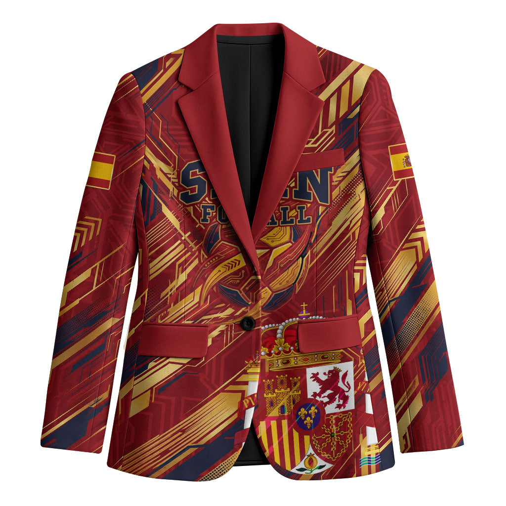 Personalized Spain Football Blazer Spanish Shield Bull Mascot
