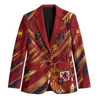 Personalized Spain Football Blazer Spanish Shield Bull Mascot