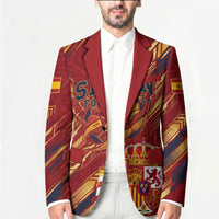 Personalized Spain Football Blazer Spanish Shield Bull Mascot
