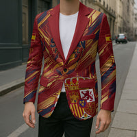Personalized Spain Football Blazer Spanish Shield Bull Mascot