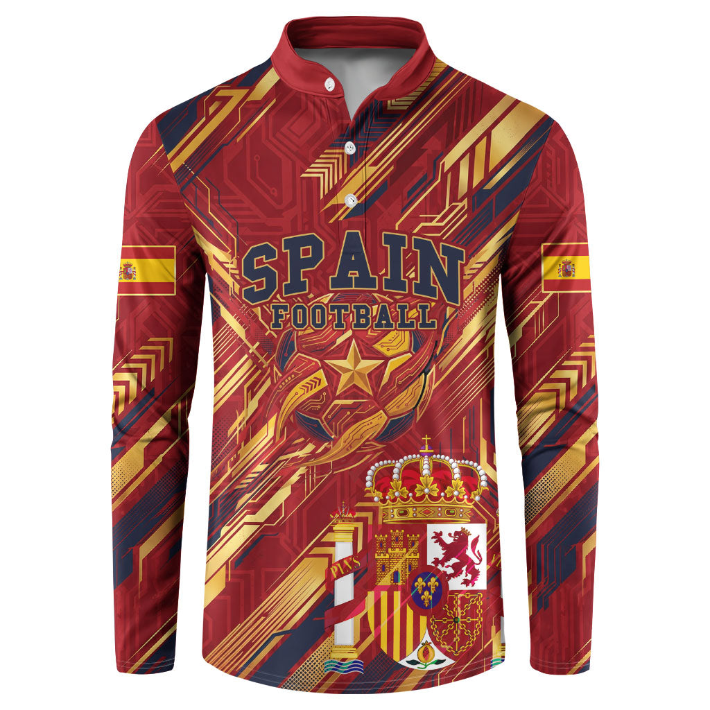 Personalized Spain Football Button Sweatshirt Spanish Shield Bull Mascot