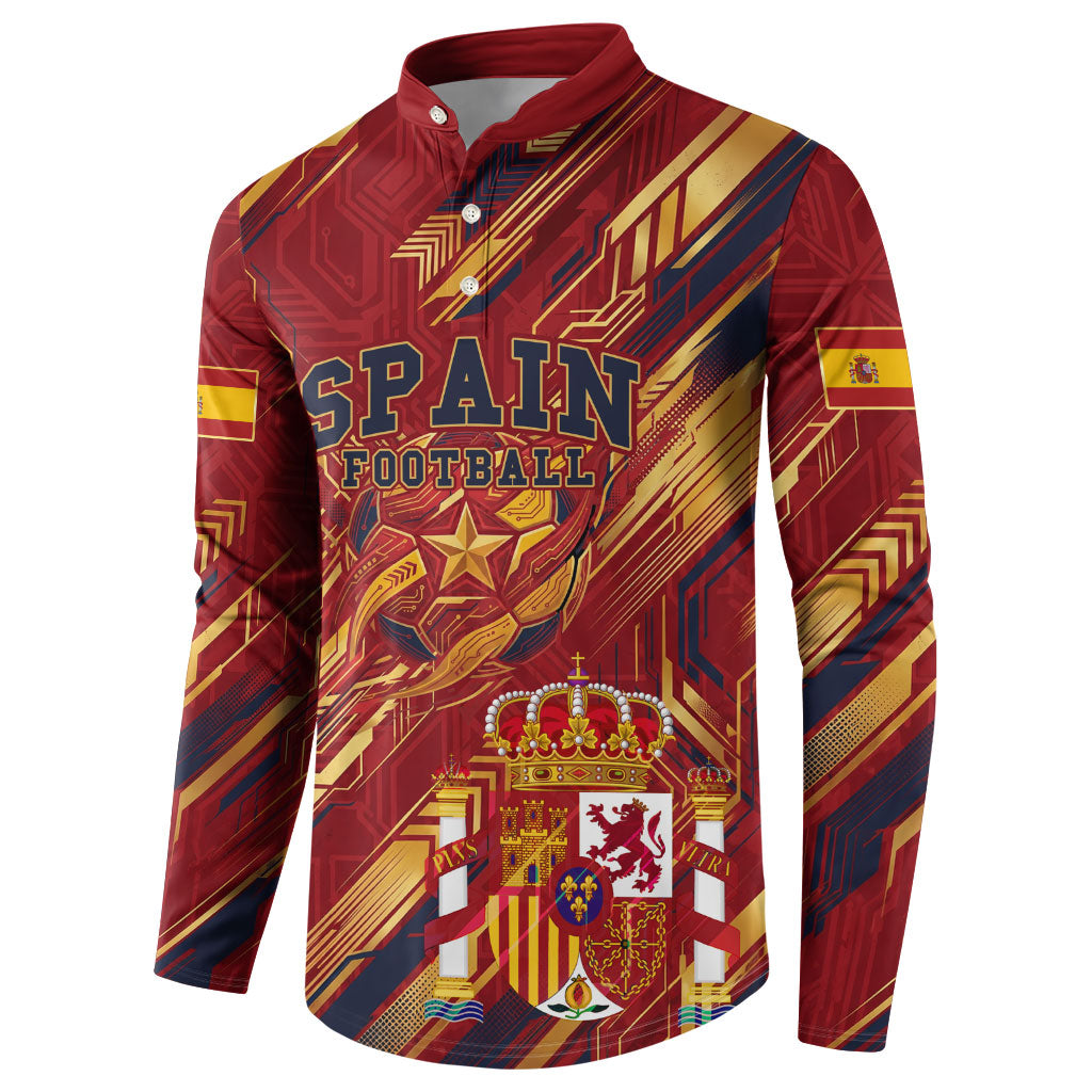Personalized Spain Football Button Sweatshirt Spanish Shield Bull Mascot