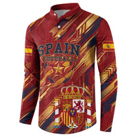 Personalized Spain Football Button Sweatshirt Spanish Shield Bull Mascot