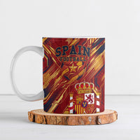 Personalized Spain Football Ceramic Mug Spanish Shield Bull Mascot