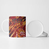 Personalized Spain Football Ceramic Mug Spanish Shield Bull Mascot