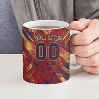 Personalized Spain Football Ceramic Mug Spanish Shield Bull Mascot