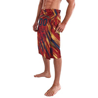 Personalized Spain Football Lavalava Spanish Shield Bull Mascot