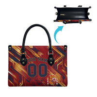 Personalized Spain Football Leather Bag Spanish Shield Bull Mascot