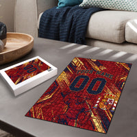 Personalized Spain Football Puzzle Spanish Shield Bull Mascot