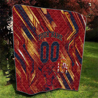Personalized Spain Football Quilt Spanish Shield Bull Mascot