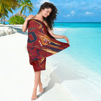 Personalized Spain Football Sarong Spanish Shield Bull Mascot
