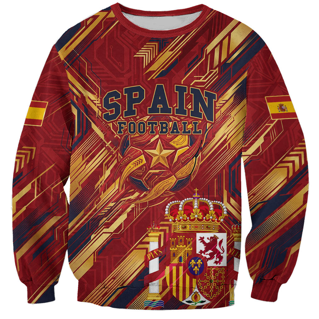 Personalized Spain Football Sweatshirt Spanish Shield Bull Mascot