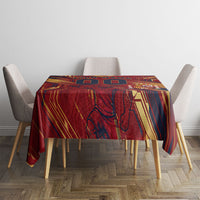 Personalized Spain Football Tablecloth Spanish Shield Bull Mascot