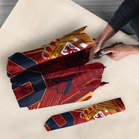 Personalized Spain Football Umbrella Spanish Shield Bull Mascot