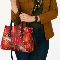 Personalized Spain Football Bull Mascot Leather Bag Dynamic Spanish Sunburst Abstract Flame