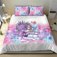 Happy Teachers Day Girl Floral Bouquet Books Bedding Set Cute Pastel Watercolor Cartoon School Educator Appreciation