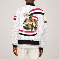 Egyptian Armed Forces Bomber Jacket Military Pharaoh Pyramids Egyptian Hieroglyphs