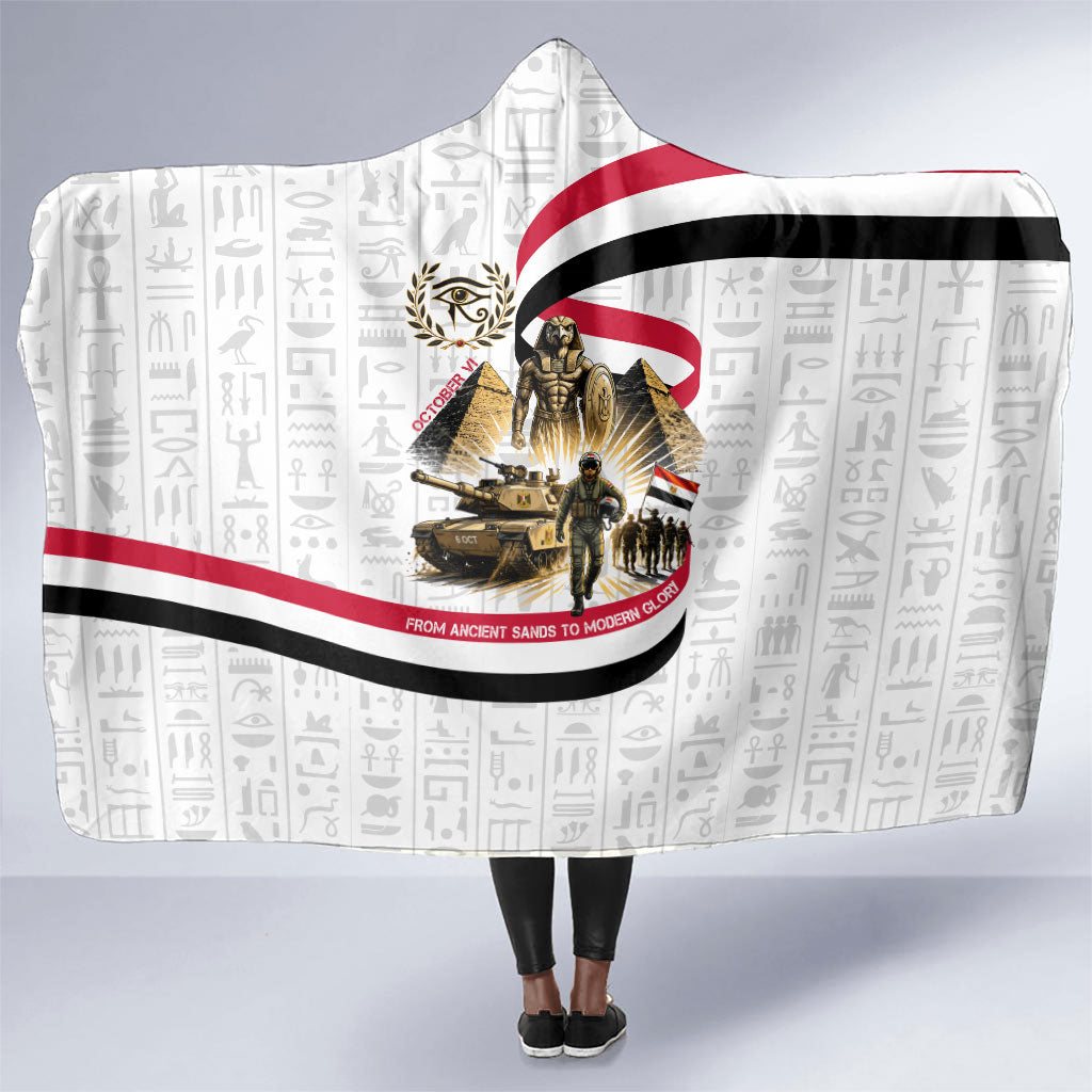 Egyptian Armed Forces Hooded Blanket Military Pharaoh Pyramids Egyptian Hieroglyphs