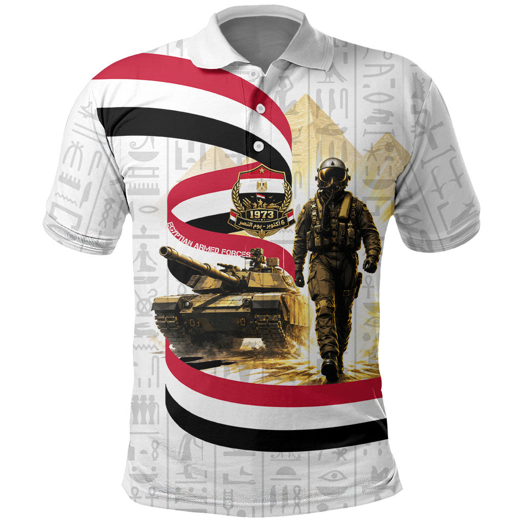 Egyptian Armed Forces Polo Shirt Military Pharaoh Pyramids Egyptian Hieroglyphs