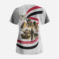 Egyptian Armed Forces Scrub Top Military Pharaoh Pyramids Egyptian Hieroglyphs
