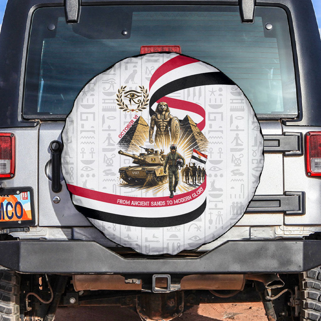 Egyptian Armed Forces Spare Tire Cover Military Pharaoh Pyramids Egyptian Hieroglyphs