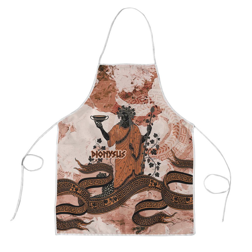 Dionysus God Of Wine Apron Beige Terra Cotta Ancient Greek Pottery Art