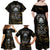 Skull Mable Golden Abstract Art Family Matching Off Shoulder Maxi Dress and Hawaiian Shirt Fuck You Excuses Learn To Admit When You Fuck Up - Wonder Print Shop