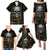 Skull Mable Golden Abstract Art Family Matching Puletasi Dress and Hawaiian Shirt Fuck You Excuses Learn To Admit When You Fuck Up - Wonder Print Shop