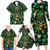 Skull and Shamrock Leaf Pattern Family Matching Long Sleeve Bodycon Dress and Hawaiian Shirt Good Luck - Wonder Print Shop