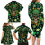 Skull and Shamrock Leaf Pattern Family Matching Long Sleeve Bodycon Dress and Hawaiian Shirt Good Luck - Wonder Print Shop