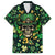 Skull and Shamrock Leaf Pattern Family Matching Long Sleeve Bodycon Dress and Hawaiian Shirt Good Luck - Wonder Print Shop