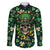 Skull and Shamrock Leaf Pattern Family Matching Long Sleeve Bodycon Dress and Hawaiian Shirt Good Luck - Wonder Print Shop