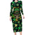 Skull and Shamrock Leaf Pattern Family Matching Long Sleeve Bodycon Dress and Hawaiian Shirt Good Luck - Wonder Print Shop