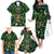 Skull and Shamrock Leaf Pattern Family Matching Off Shoulder Long Sleeve Dress and Hawaiian Shirt Good Luck - Wonder Print Shop