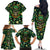 Skull and Shamrock Leaf Pattern Family Matching Off Shoulder Long Sleeve Dress and Hawaiian Shirt Good Luck - Wonder Print Shop