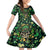 Skull and Shamrock Leaf Pattern Family Matching Off Shoulder Maxi Dress and Hawaiian Shirt Good Luck - Wonder Print Shop