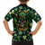 Skull and Shamrock Leaf Pattern Family Matching Off Shoulder Short Dress and Hawaiian Shirt Good Luck - Wonder Print Shop