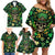 Skull and Shamrock Leaf Pattern Family Matching Off Shoulder Short Dress and Hawaiian Shirt Good Luck - Wonder Print Shop