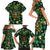 Skull and Shamrock Leaf Pattern Family Matching Short Sleeve Bodycon Dress and Hawaiian Shirt Good Luck - Wonder Print Shop