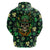 Skull and Shamrock Leaf Pattern Hoodie Good Luck - Wonder Print Shop