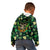 Skull and Shamrock Leaf Pattern Kid Hoodie Good Luck - Wonder Print Shop