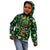 Skull and Shamrock Leaf Pattern Kid Hoodie Good Luck - Wonder Print Shop