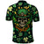 Skull and Shamrock Leaf Pattern Polo Shirt Good Luck - Wonder Print Shop