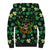 Skull and Shamrock Leaf Pattern Sherpa Hoodie Good Luck - Wonder Print Shop