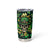 Skull and Shamrock Leaf Pattern Tumbler Cup Good Luck