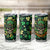 Skull and Shamrock Leaf Pattern Tumbler Cup Good Luck