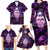 Skull and Moth Family Matching Long Sleeve Bodycon Dress and Hawaiian Shirt Fantasy Cosmic Abstract - Grunge Purple Art - Wonder Print Shop